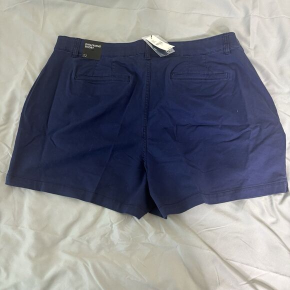 Lane Bryant Navy Chino Girlfriend Shorts 22 - Picture 6 of 11